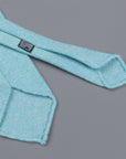 Drake's Cashmere Tie untipped turquoise melange