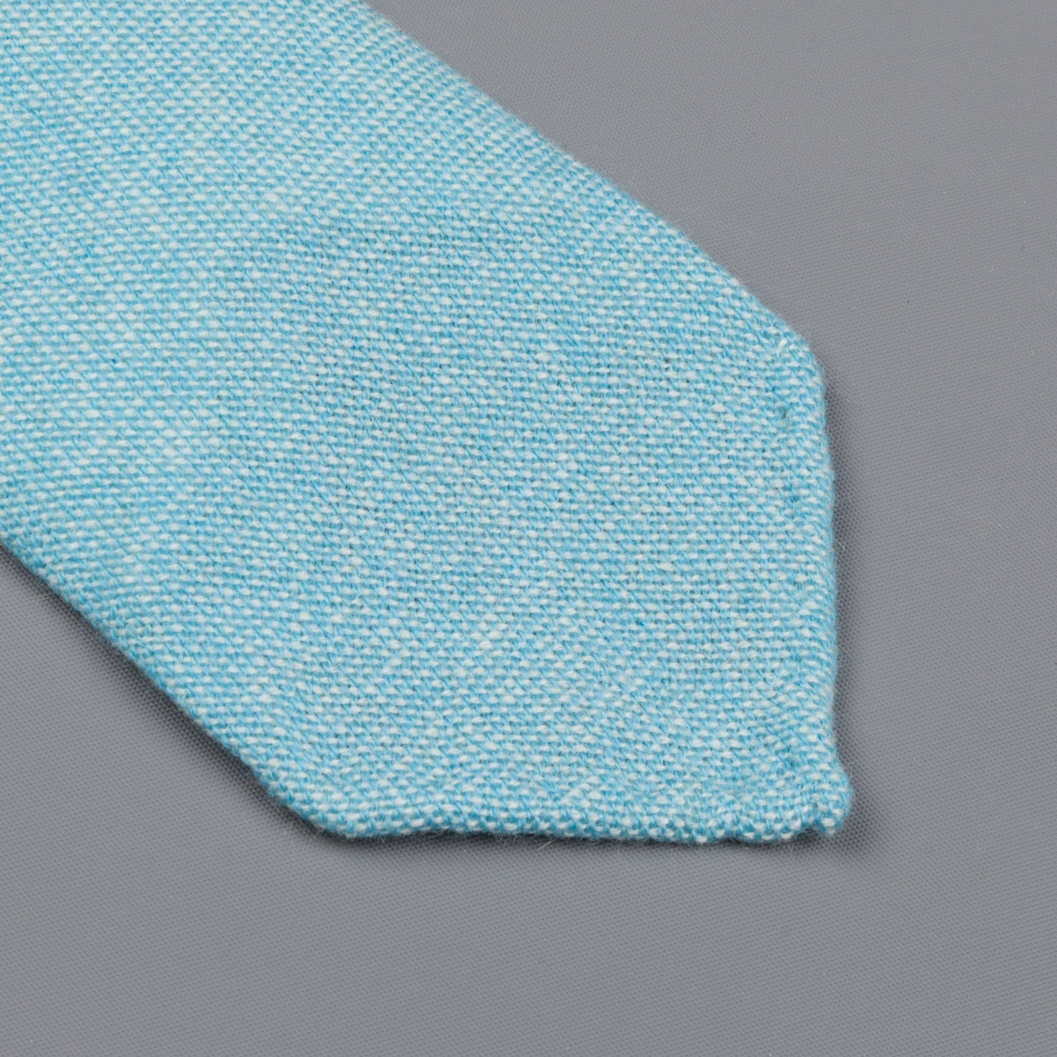 Drake&#39;s Cashmere Tie untipped turquoise melange