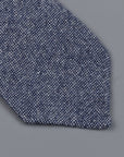 Drake's Cashmere Tie untipped blue melange