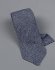 Drake's Cashmere Tie untipped blue melange
