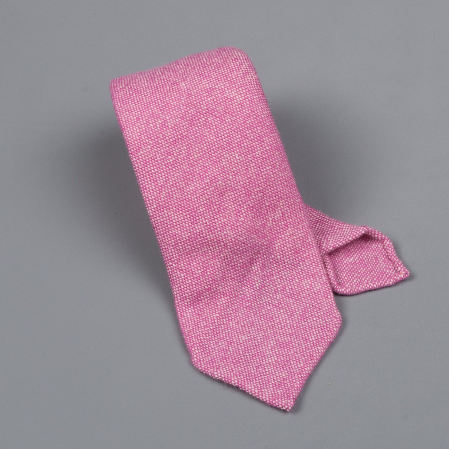 Drake&#39;s Cashmere Tie untipped light pink melange