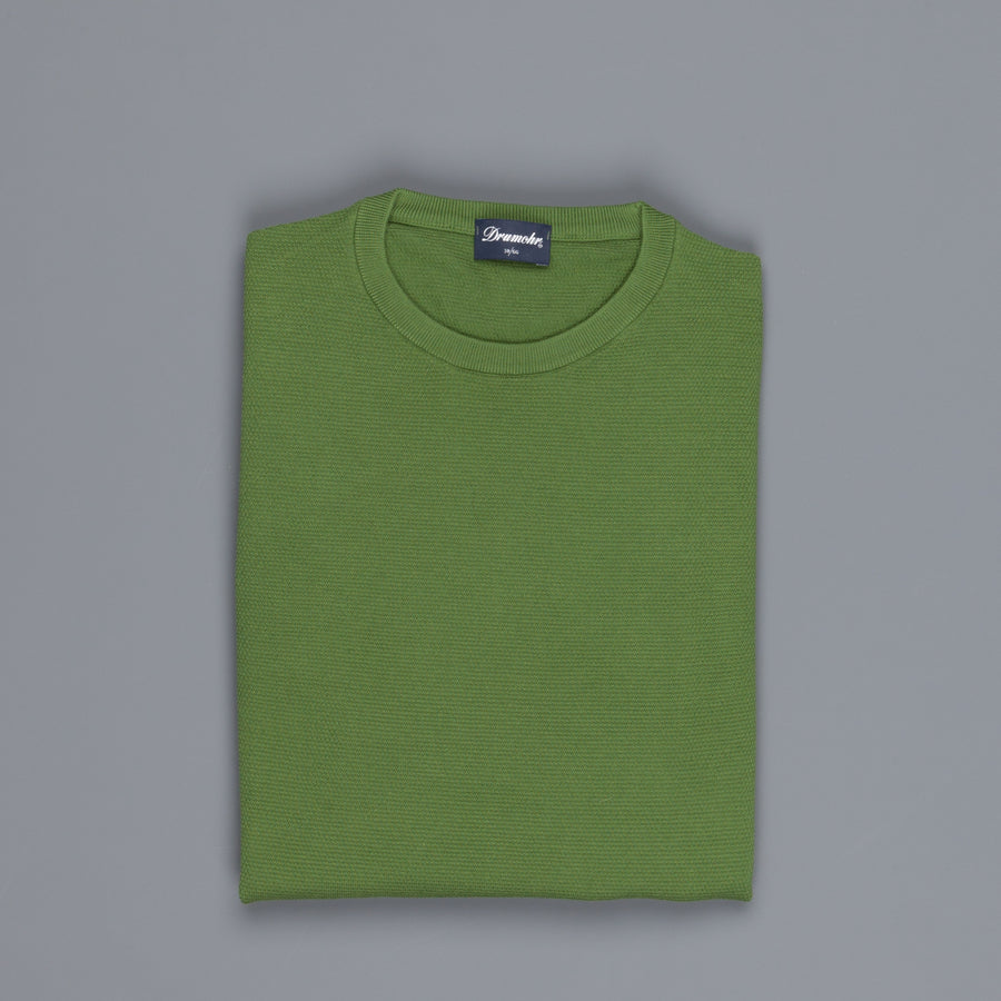 Drumohr Cotton Crew Neck Olive