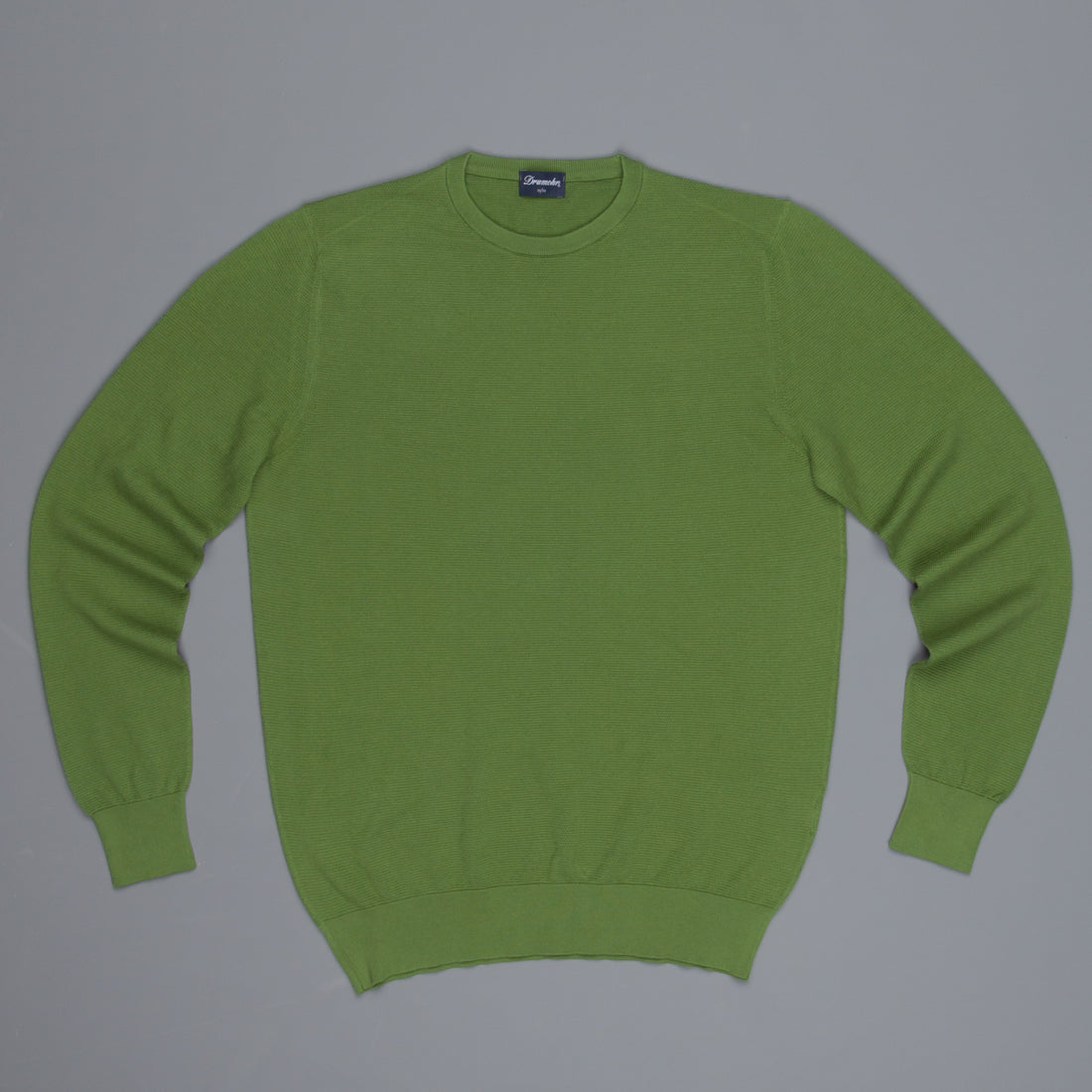 Drumohr Cotton Crew Neck Olive