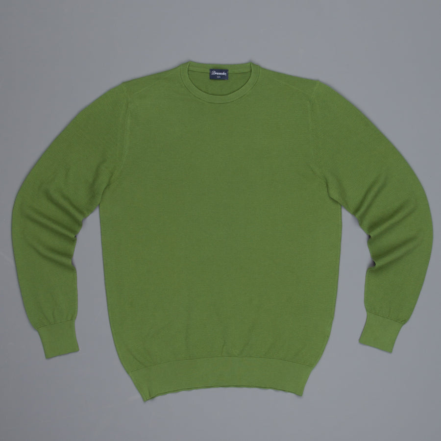 Drumohr Cotton Crew Neck Olive