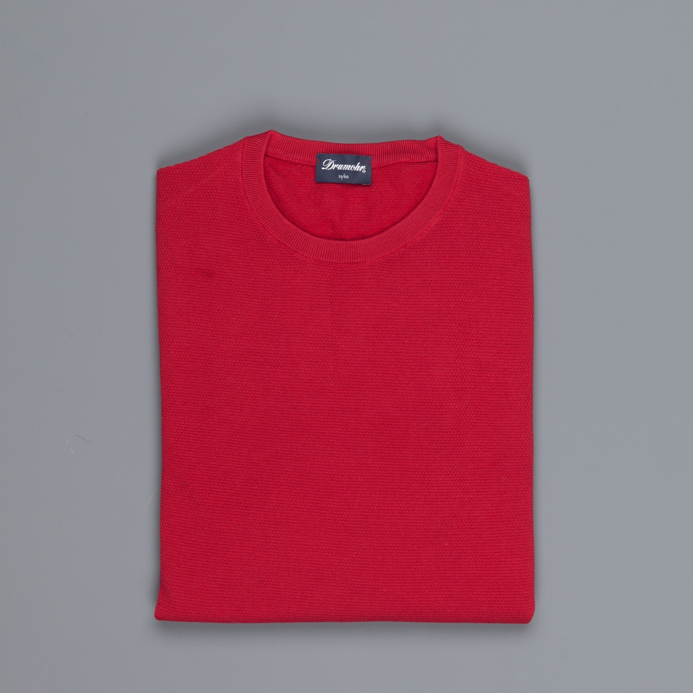 Drumohr Cotton Crew Neck Rosso