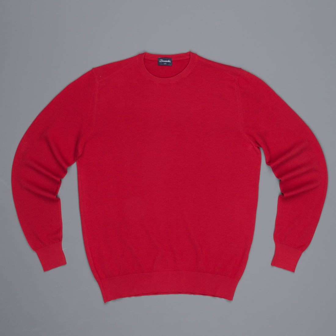 Drumohr Cotton Crew Neck Rosso