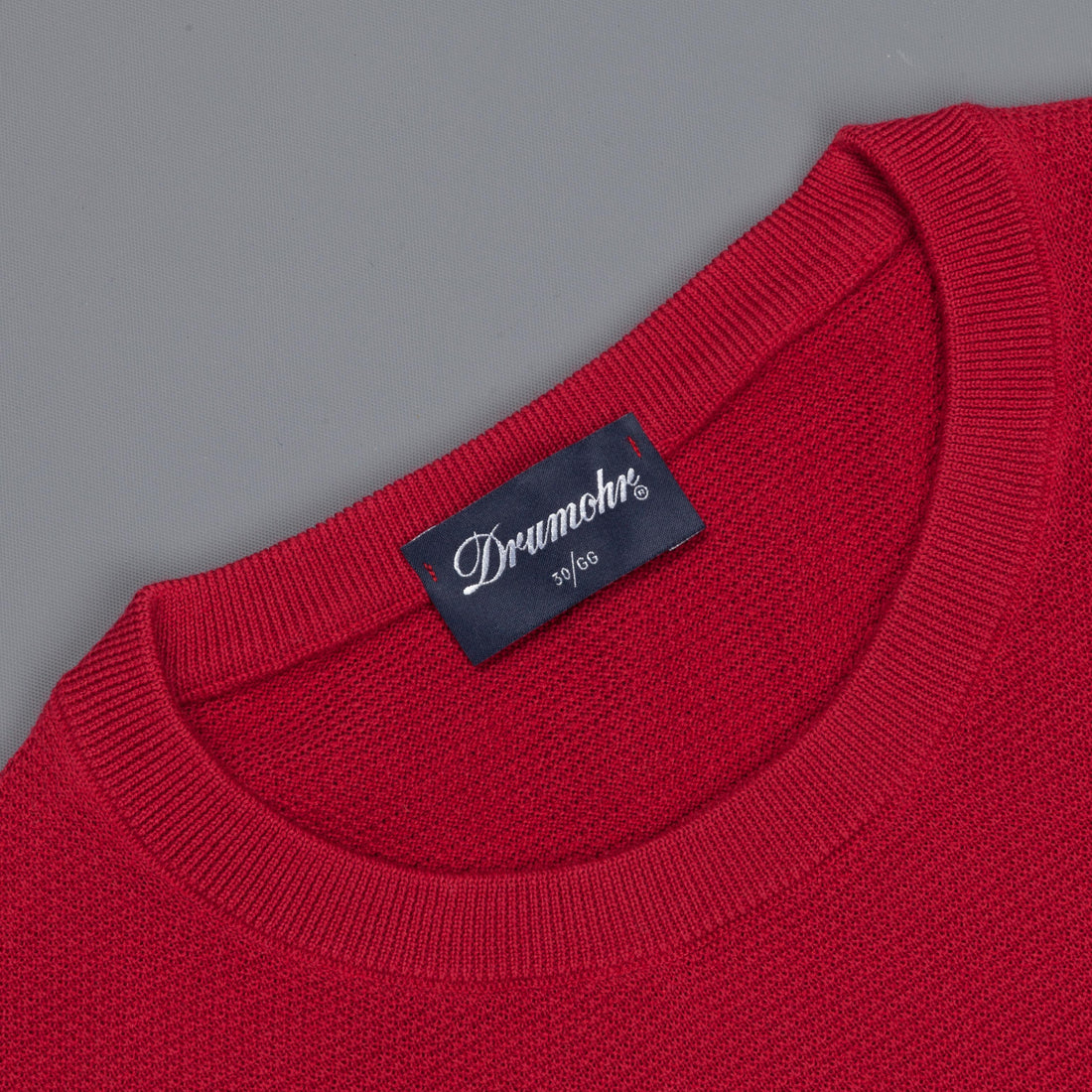 Drumohr Cotton Crew Neck Rosso