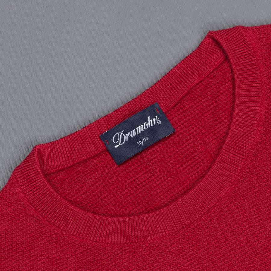 Drumohr Cotton Crew Neck Rosso