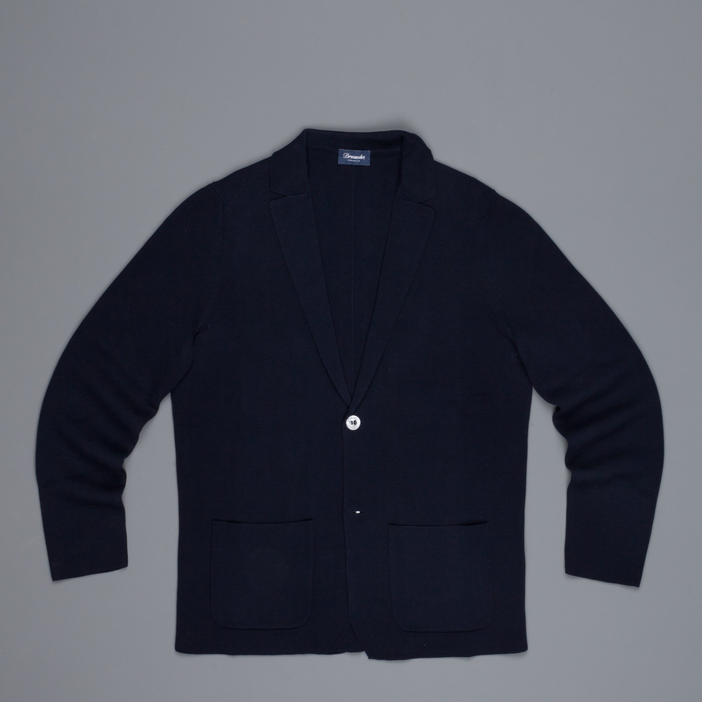 Drumohr Cotton Cardigan Blue Notte
