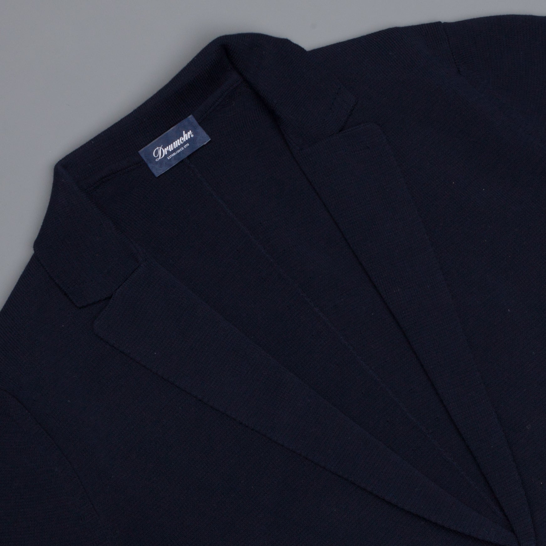 Drumohr Cotton Cardigan Blue Notte