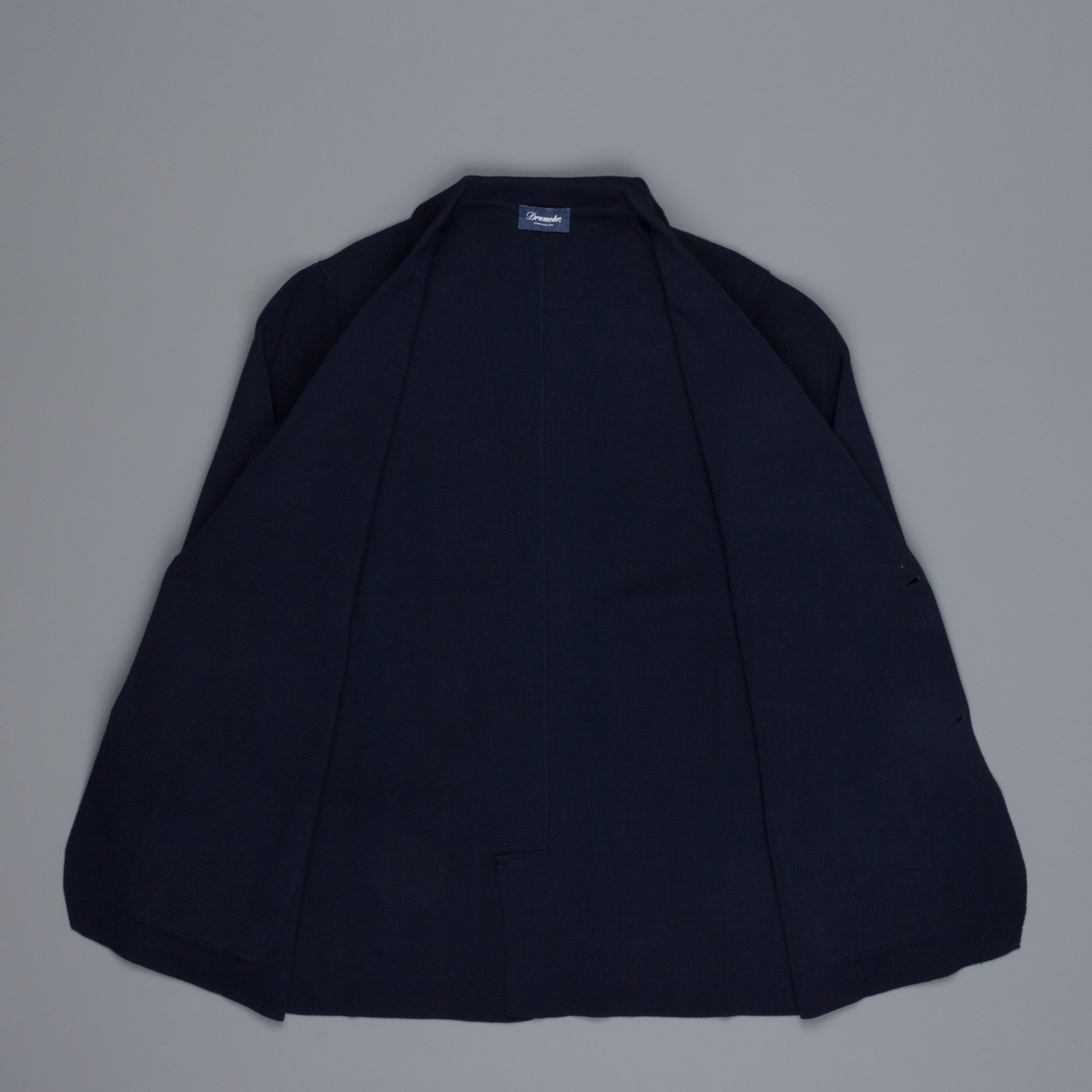 Drumohr Cotton Cardigan Blue Notte