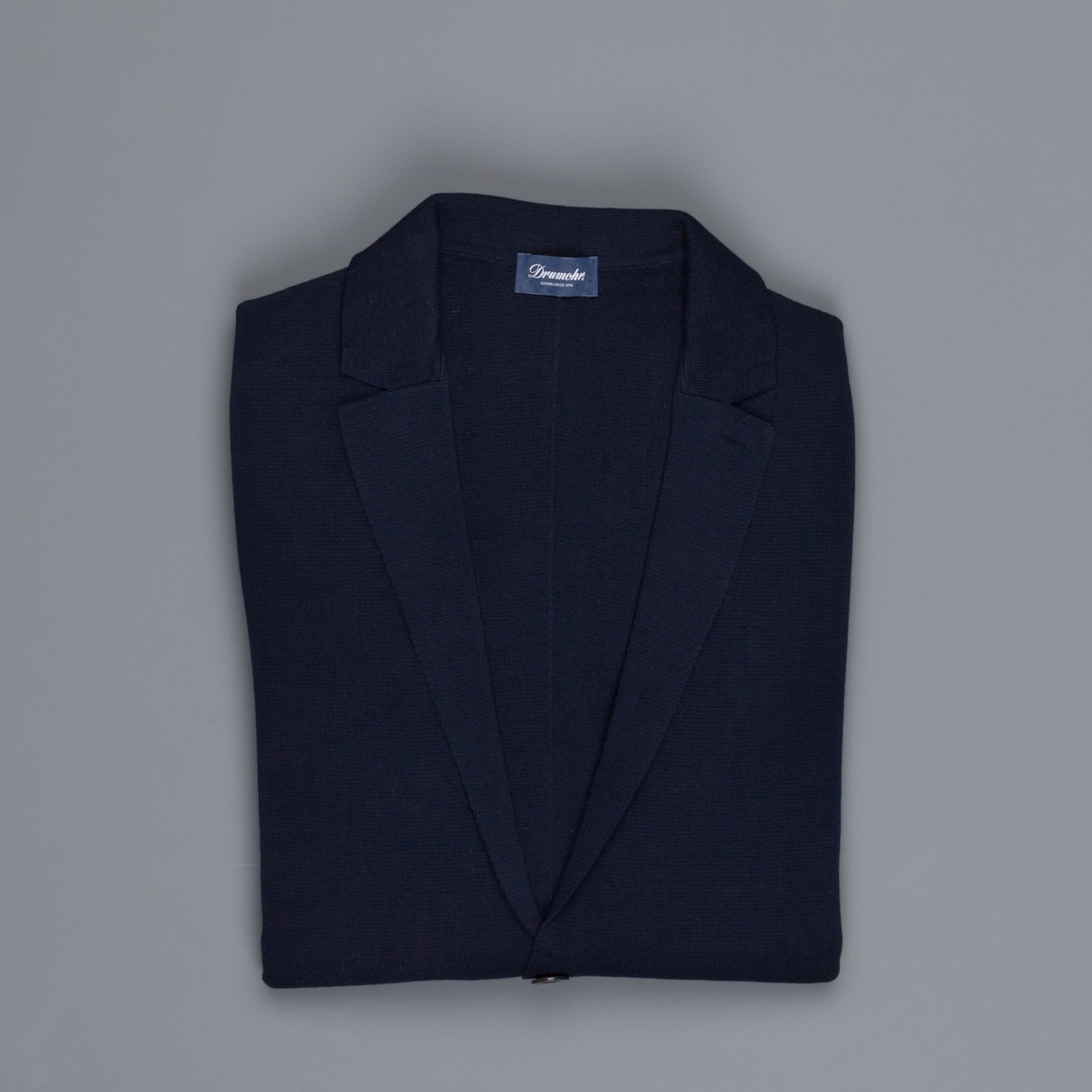 Drumohr Cotton Cardigan Blue Notte