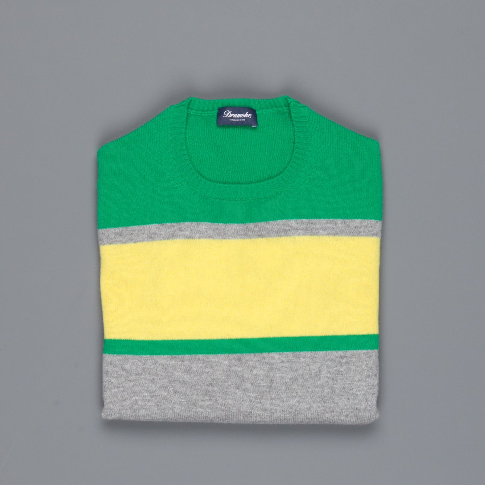 Drumohr Cashmere Crew Neck Color Block
