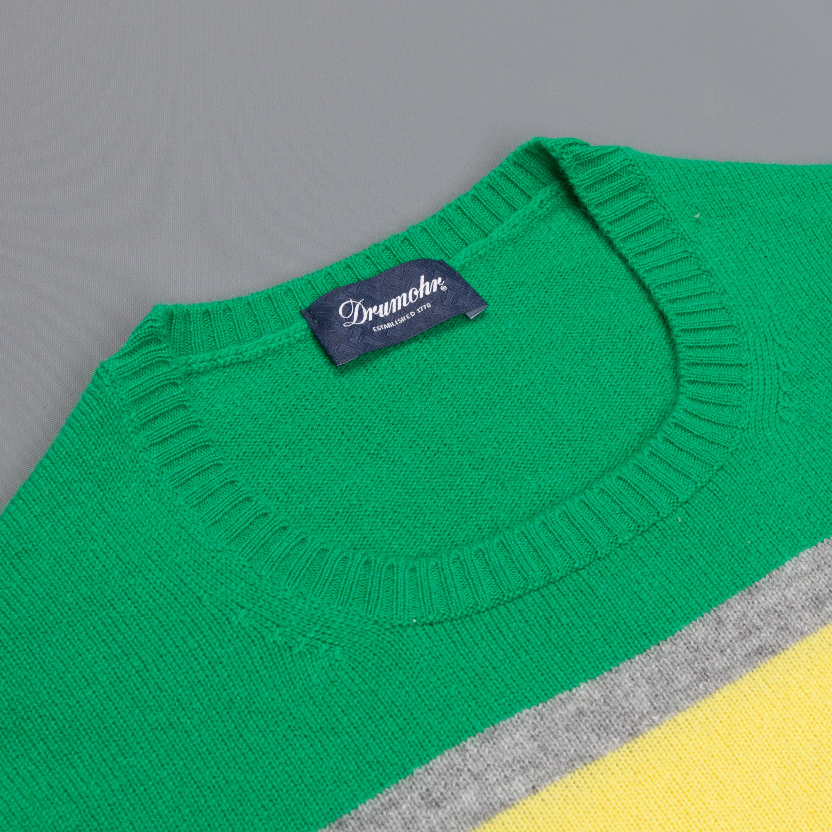 Drumohr Cashmere Crew Neck Color Block