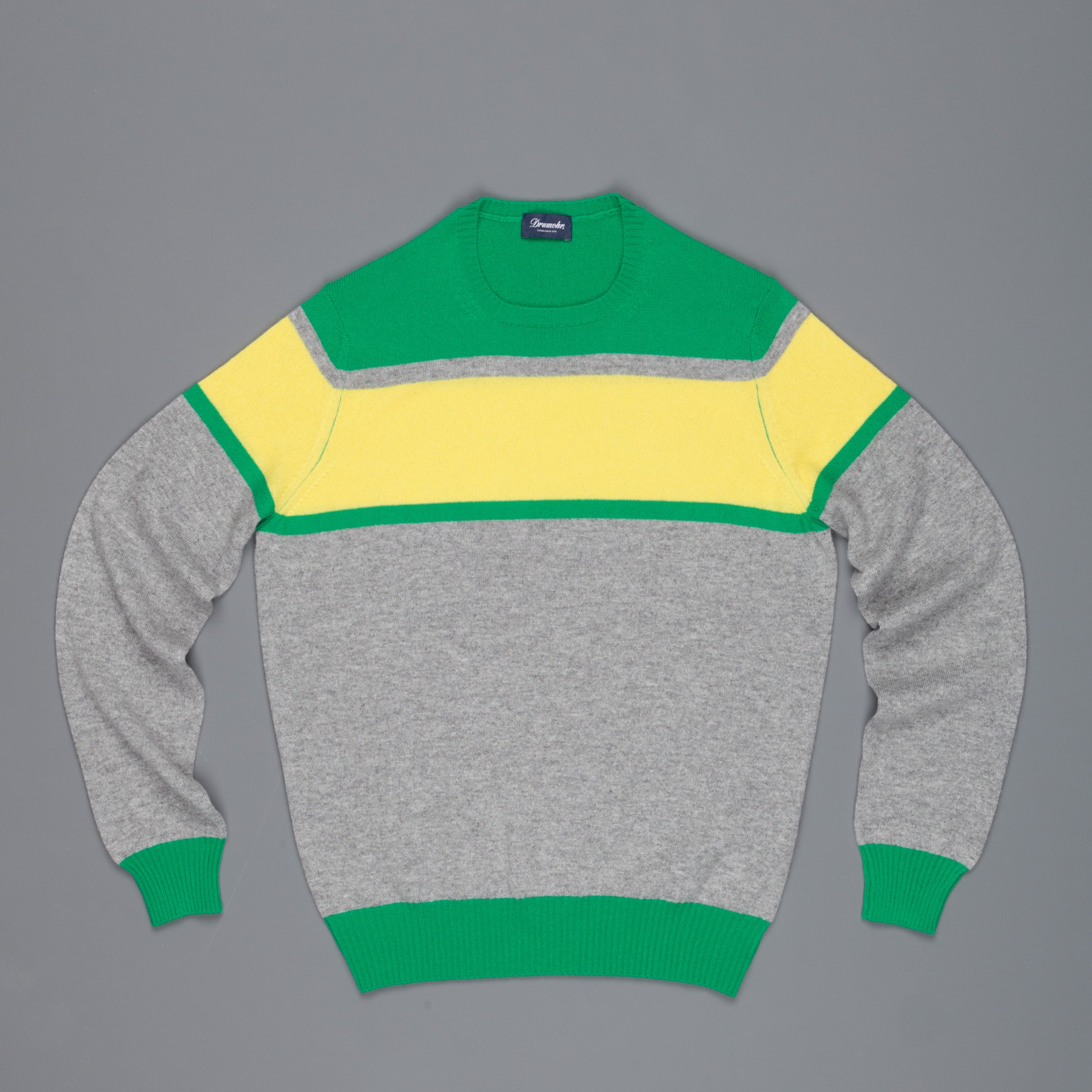 Drumohr Cashmere Crew Neck Color Block
