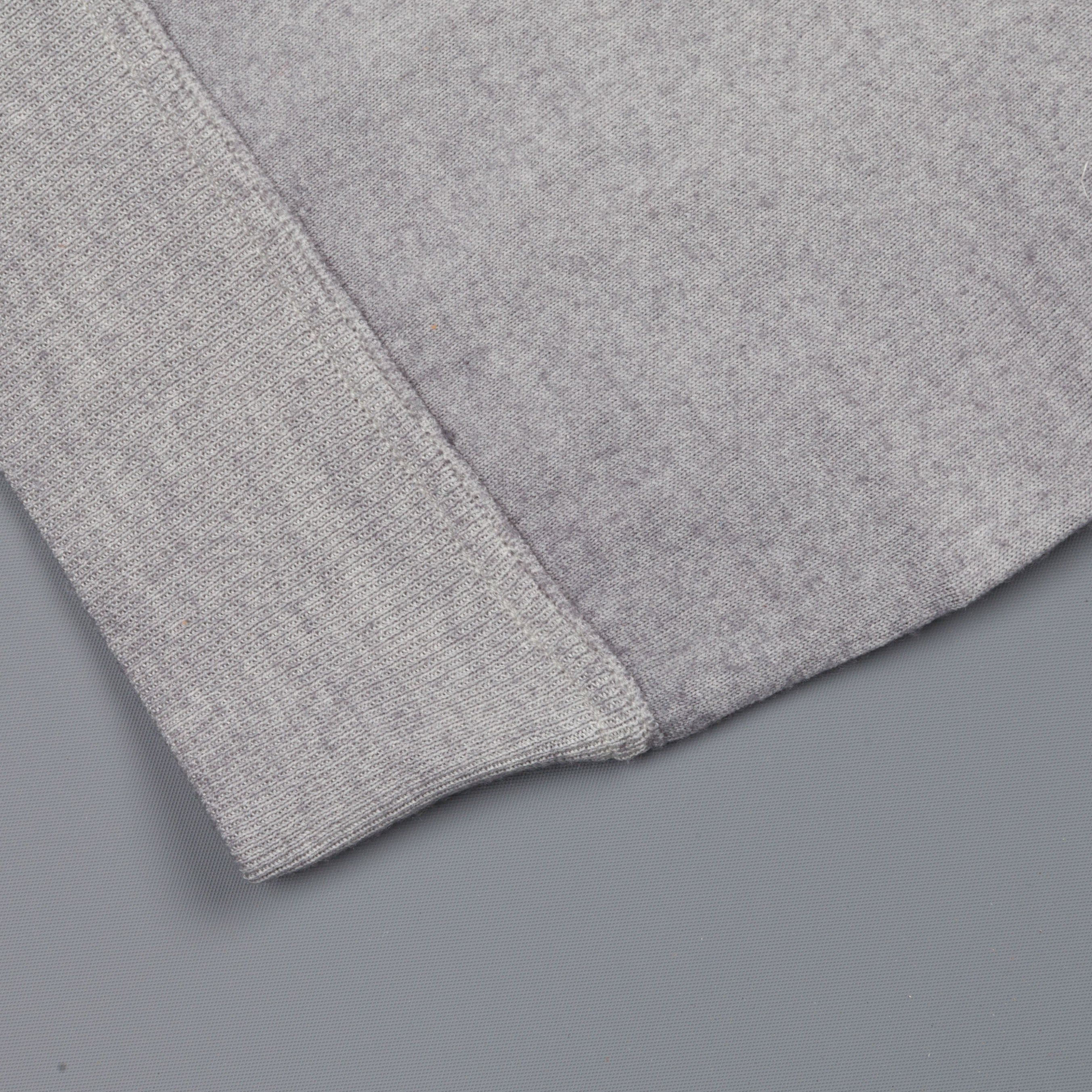 Drumohr merino wool zip raglan sweater grey