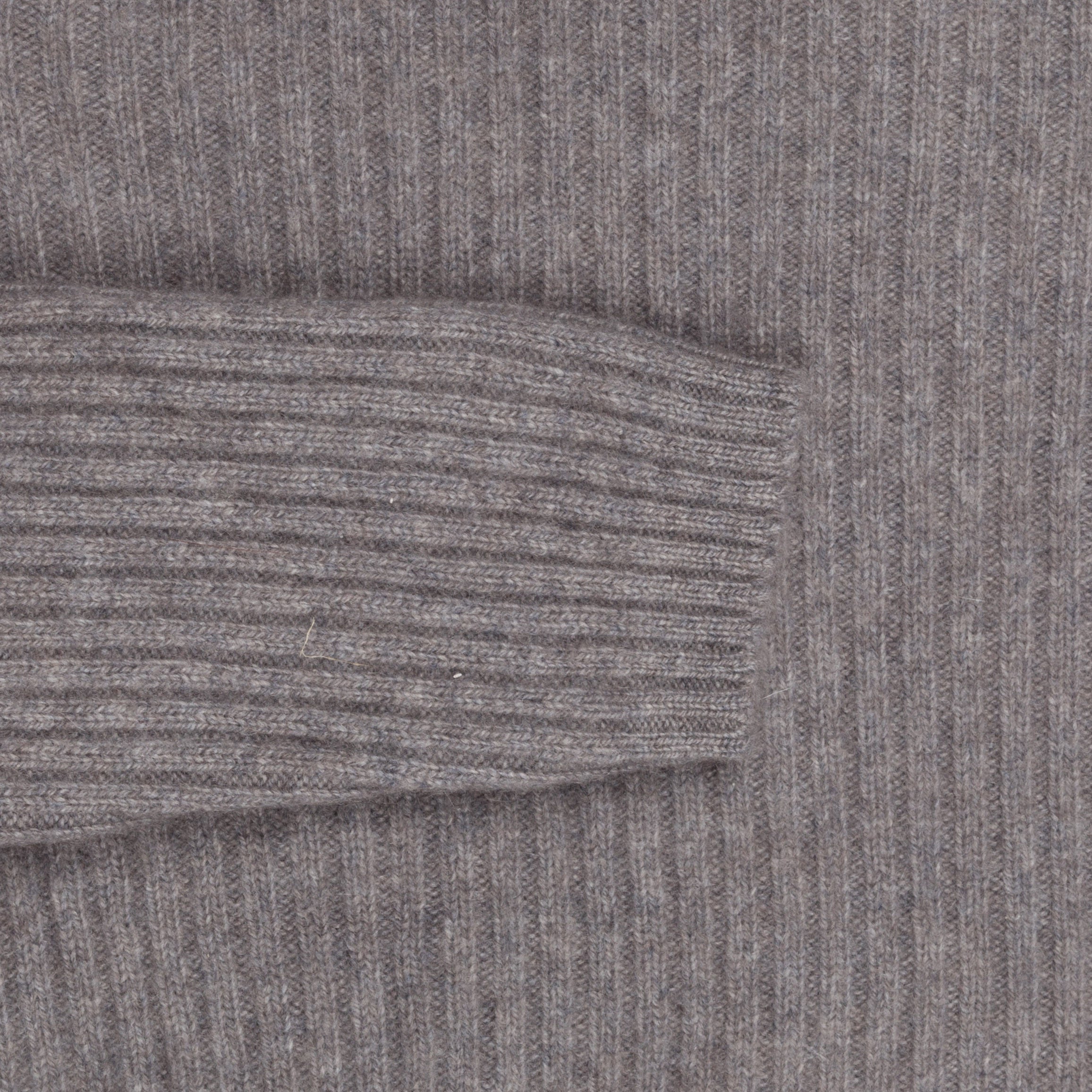 The Elder Statesman for Frans Boone 100% cashmere Odyssey Ribbed Turtleneck Grey Red Navy