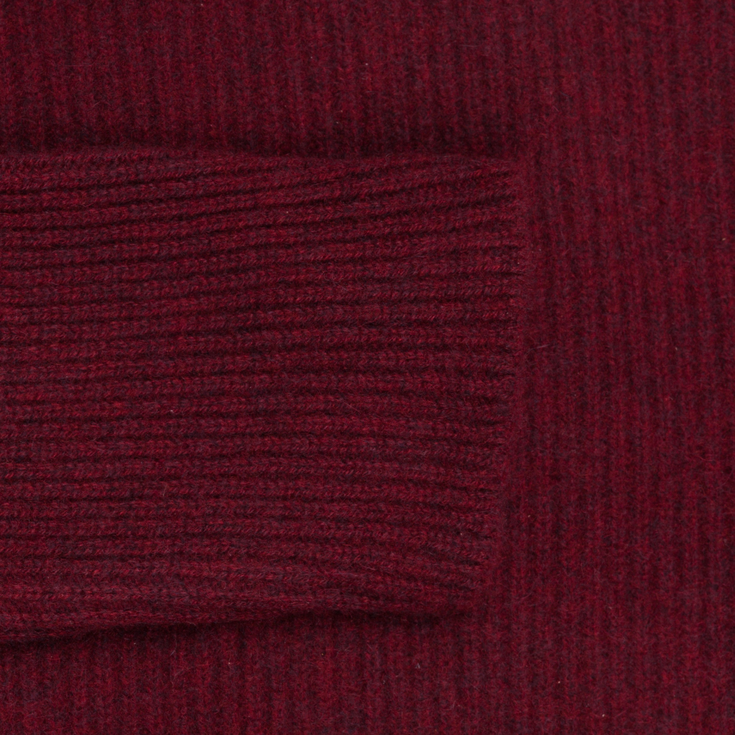 The Elder Statesman 100% cashmere medium ribbed crew Maroon