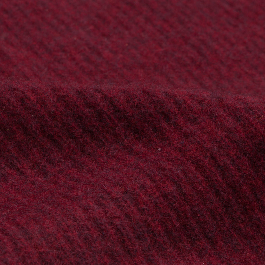 The Elder Statesman 100% cashmere medium ribbed crew Maroon