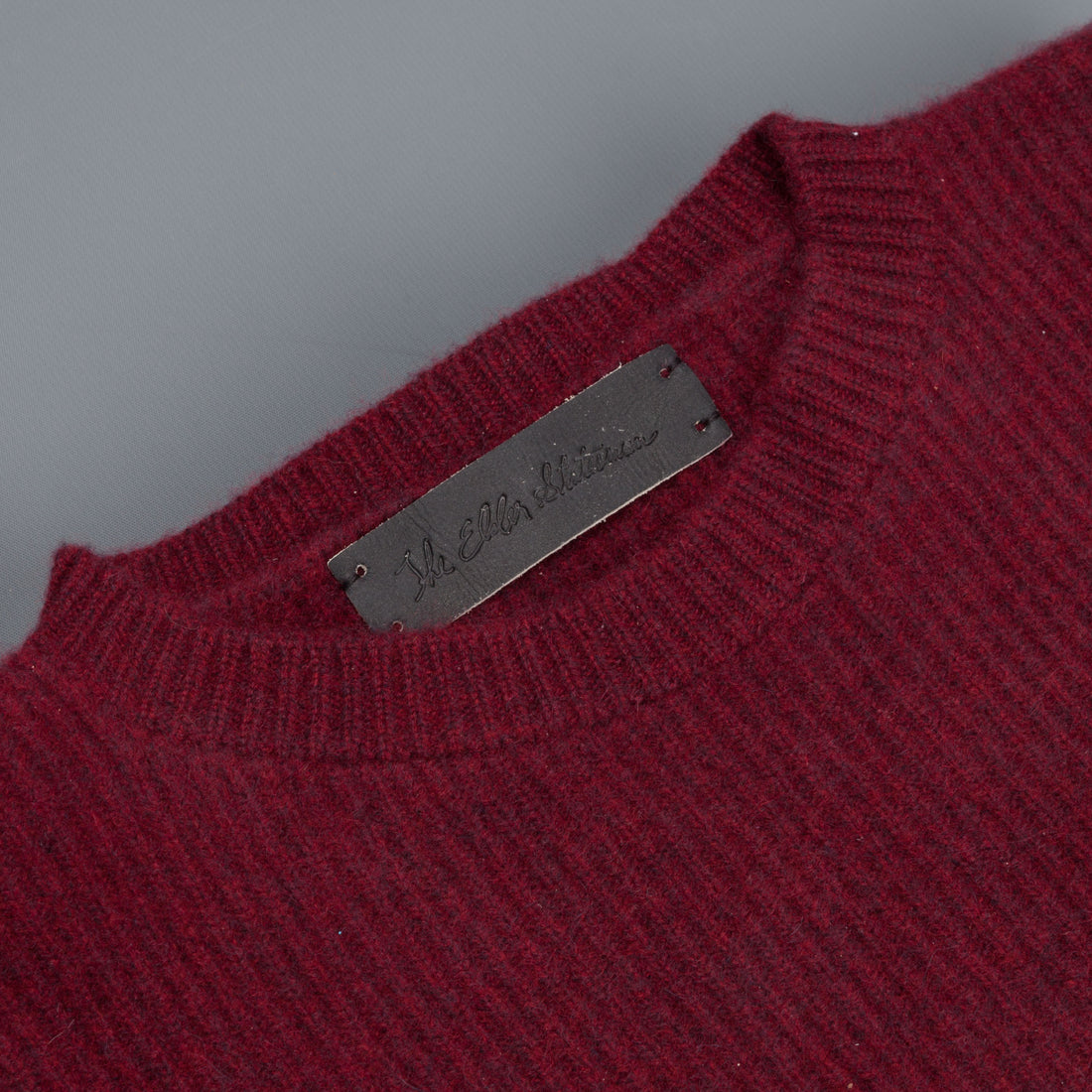 The Elder Statesman 100% cashmere medium ribbed crew Maroon