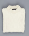 The Elder Statesman 100% cashmere Checkered Pile stitch crew White