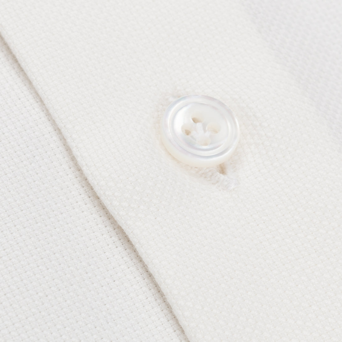 Finamore Esclusiva shirt woven piquet camel Bianco Sporco Collo Eduardo