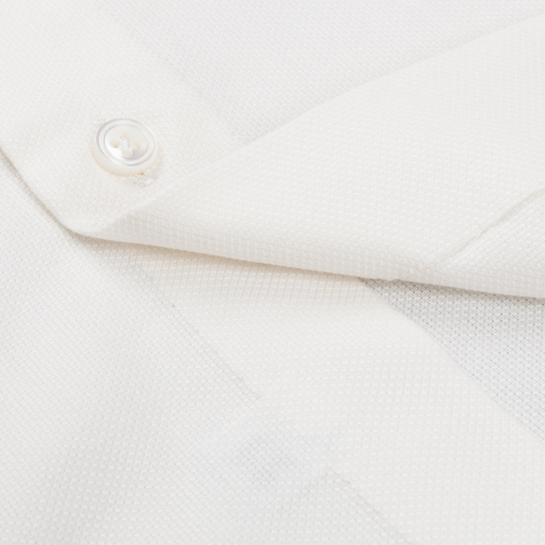 Finamore Esclusiva shirt woven piquet camel Bianco Sporco Collo Eduardo