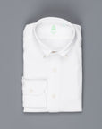 Finamore Toronto jersey piquet shirt white