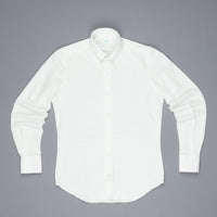 Finamore Toronto jersey piquet shirt white