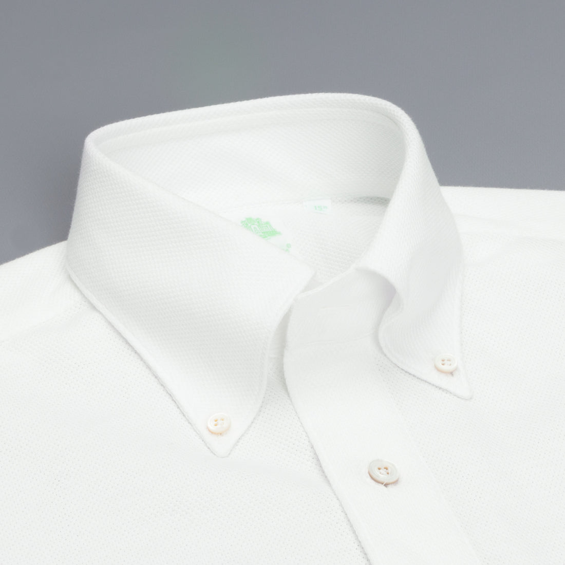 Finamore Toronto jersey piquet shirt white