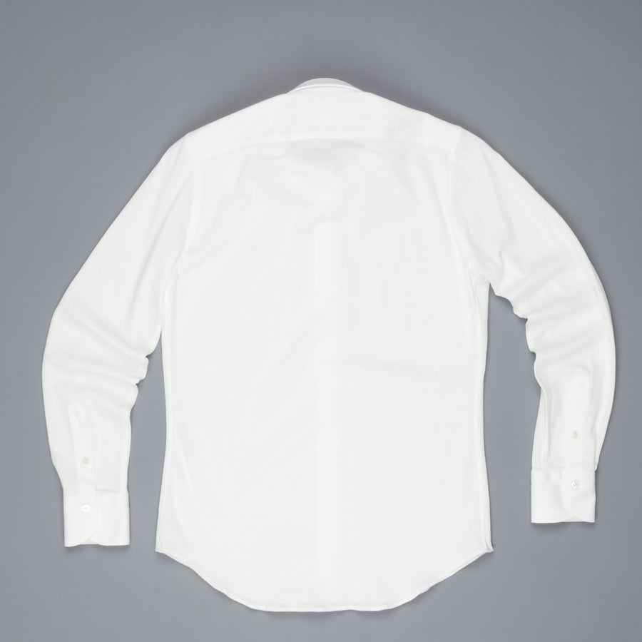 Finamore Toronto jersey piquet shirt white