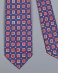 Finamore cravatta sette pieghe blue print