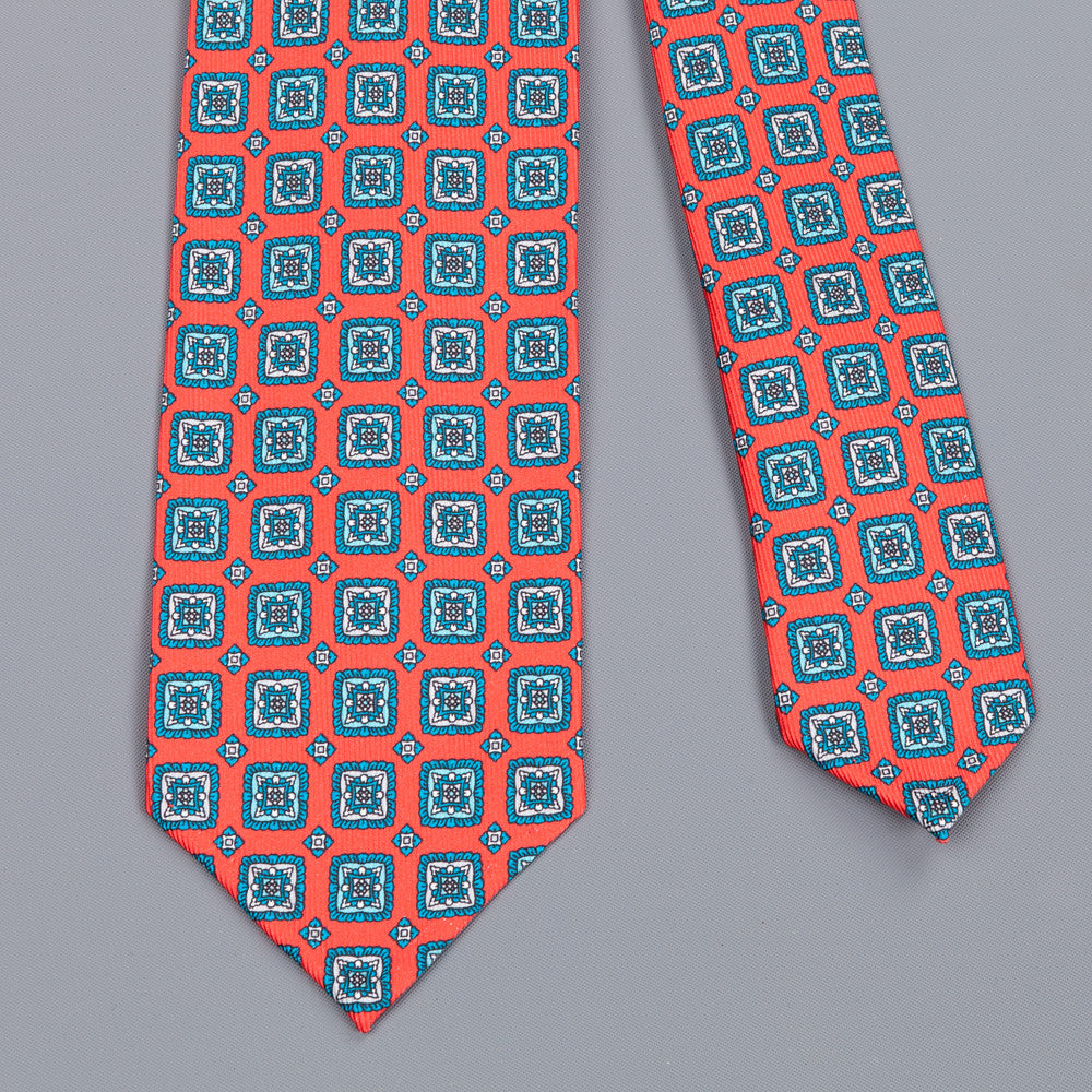 Finamore cravatta sette pieghe red print