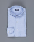 Finamore Tokyo Shirt Sergio Collar Fine Oxford Midblue