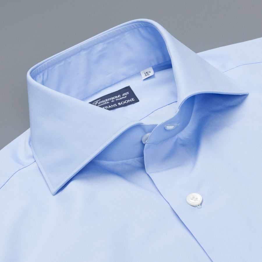 Finamore Milano Shirt Soft Collar Eduardo Blue