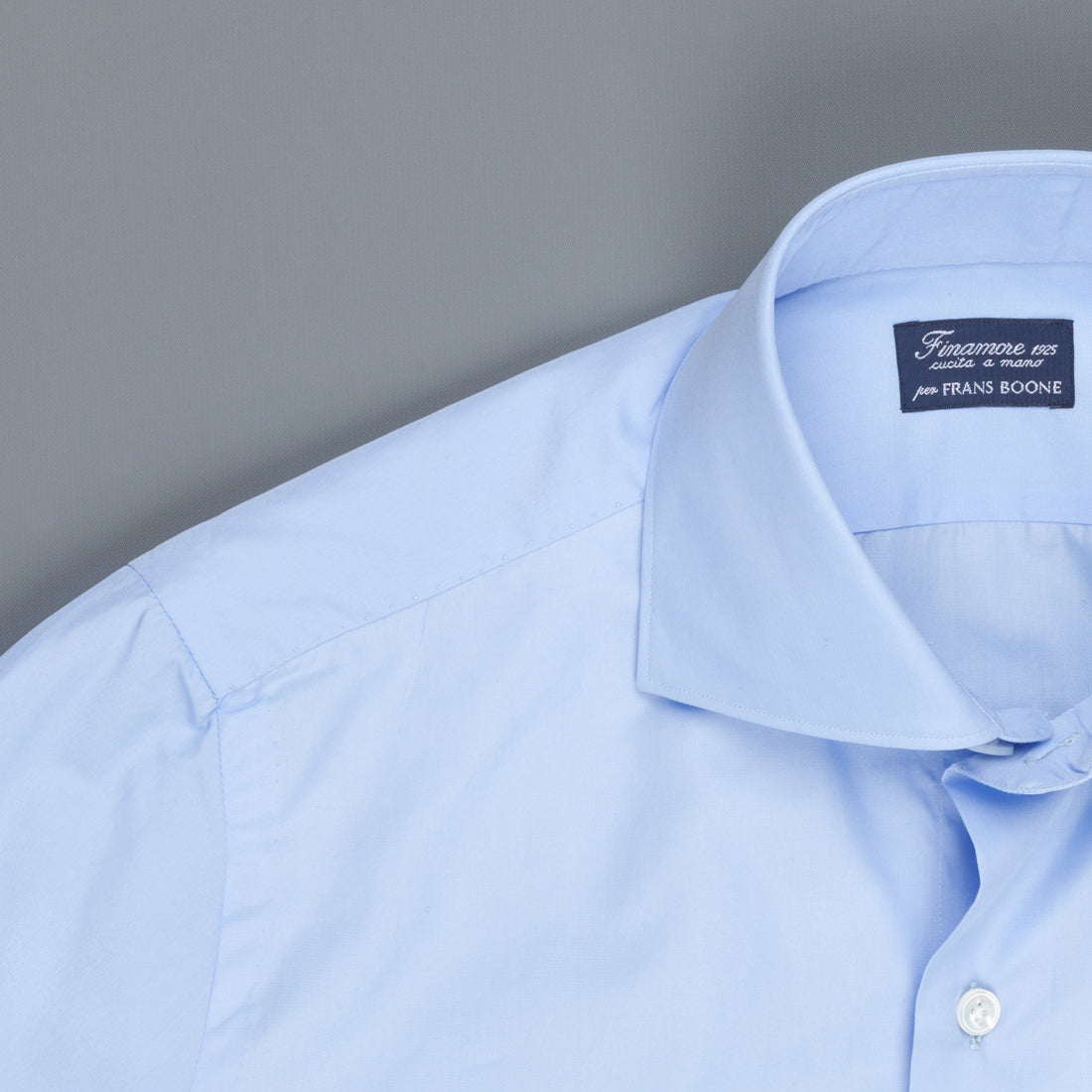 Finamore Milano Shirt Soft Collar Eduardo Blue