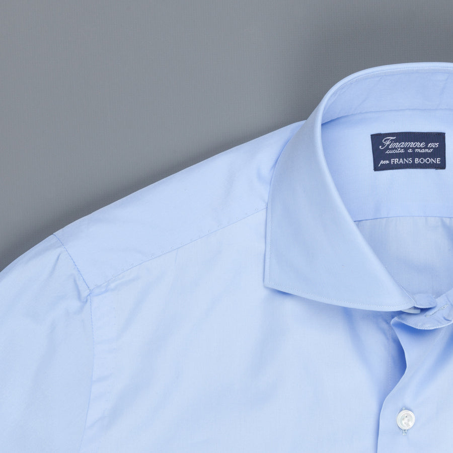 Finamore Milano Shirt Soft Collar Eduardo Blue