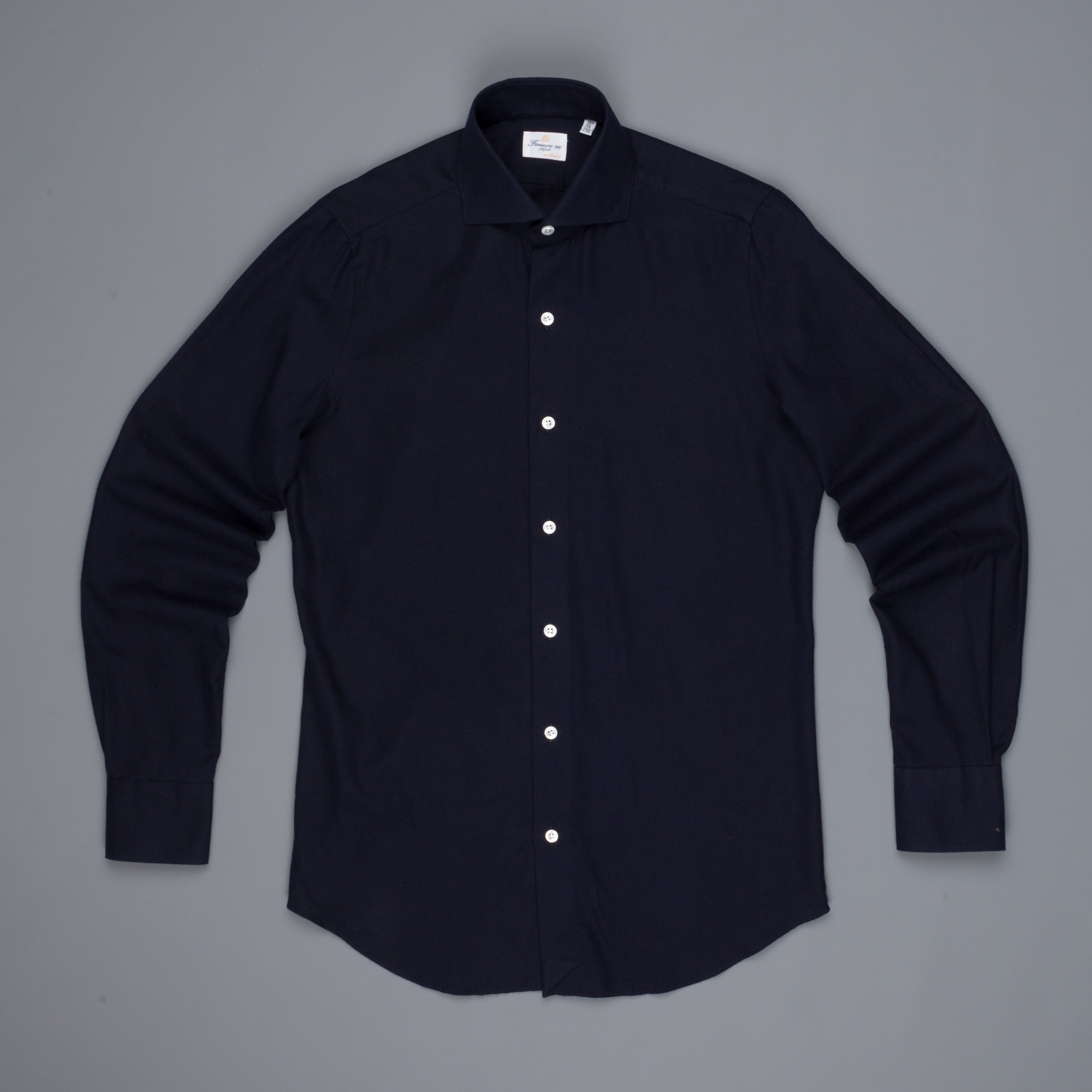 Finamore Esclusiva Milano shirt twill Eduardo collo navy – Frans
