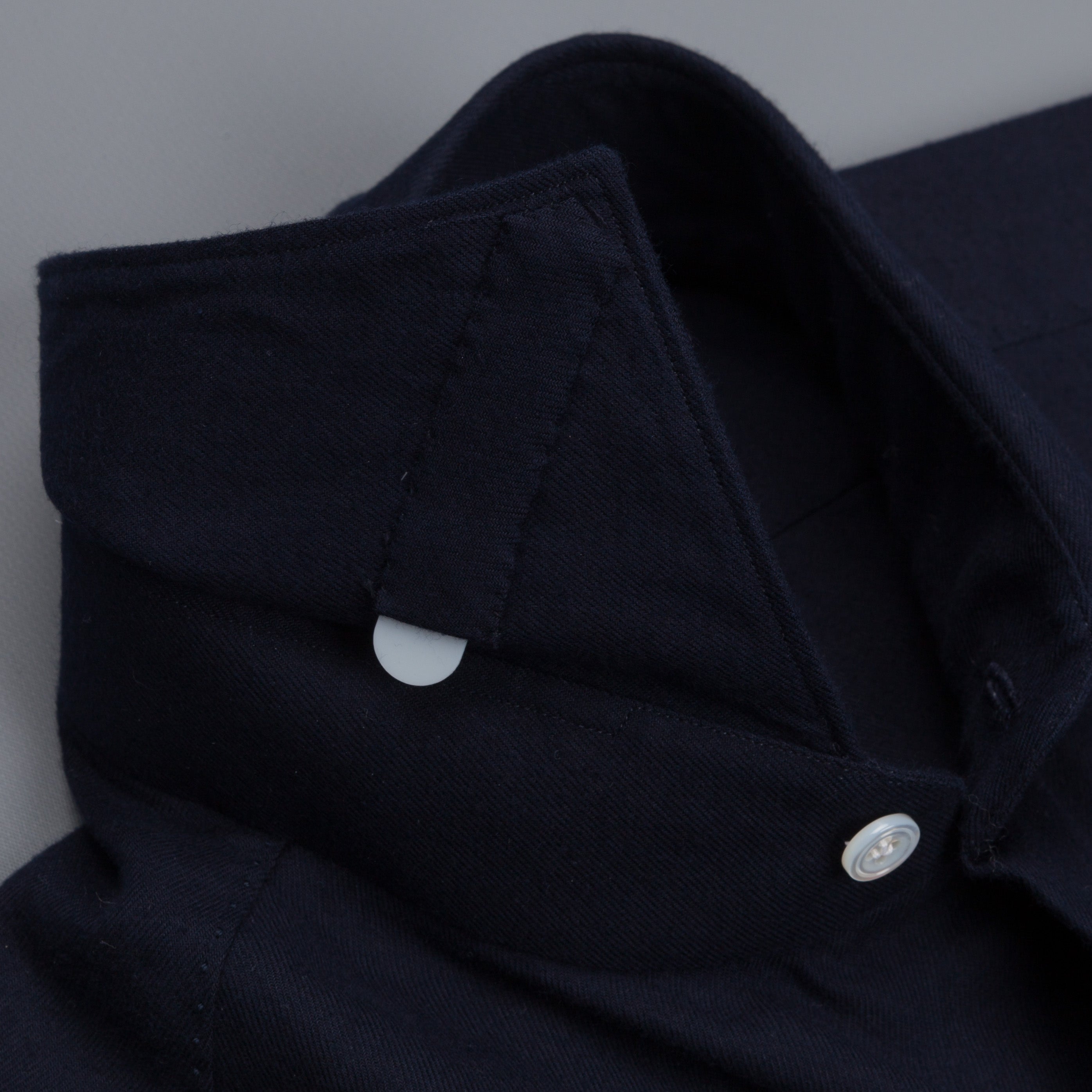 Finamore Esclusiva Milano shirt twill Eduardo collo navy