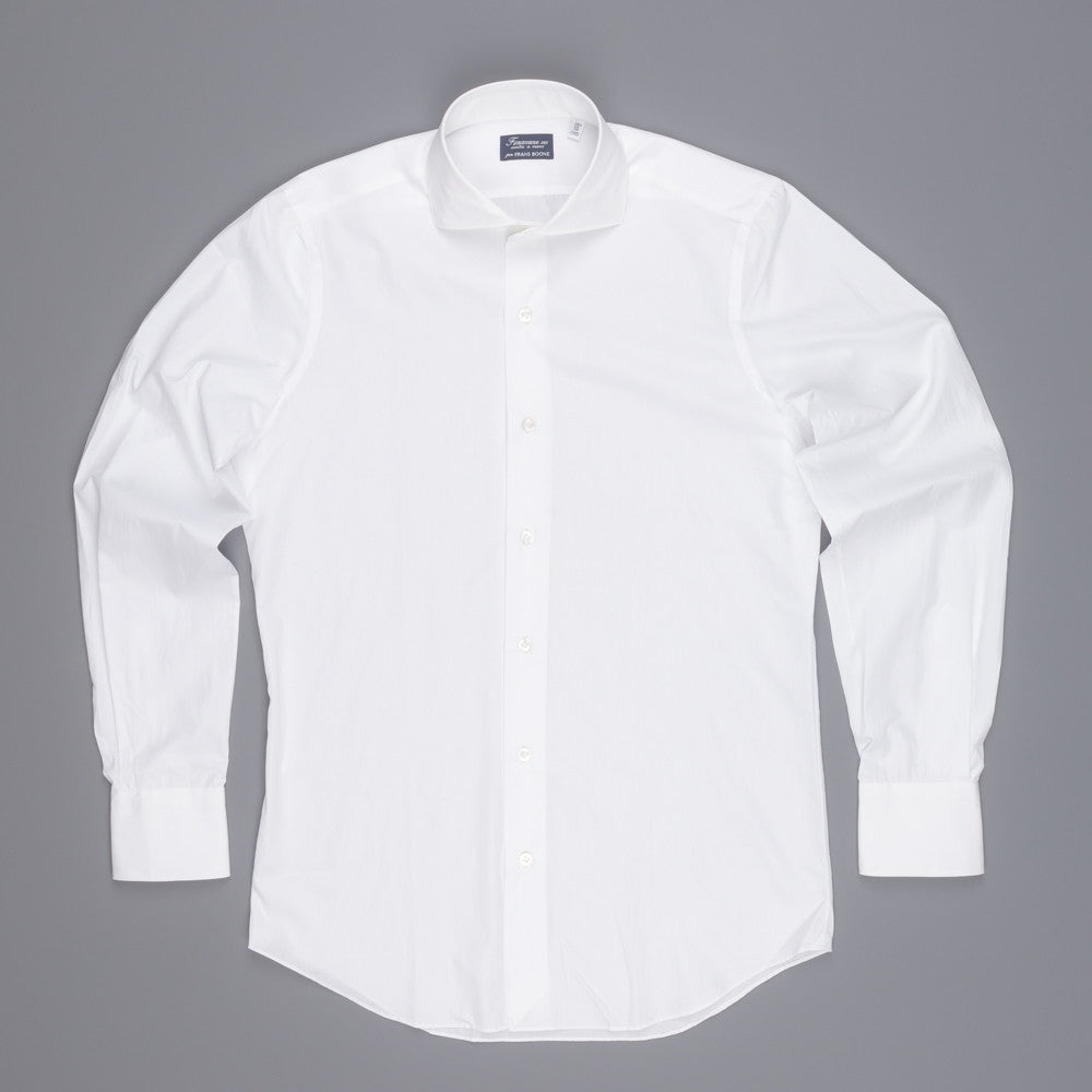 Finamore Milano Esclusiva shirt white poplin eduardo collar