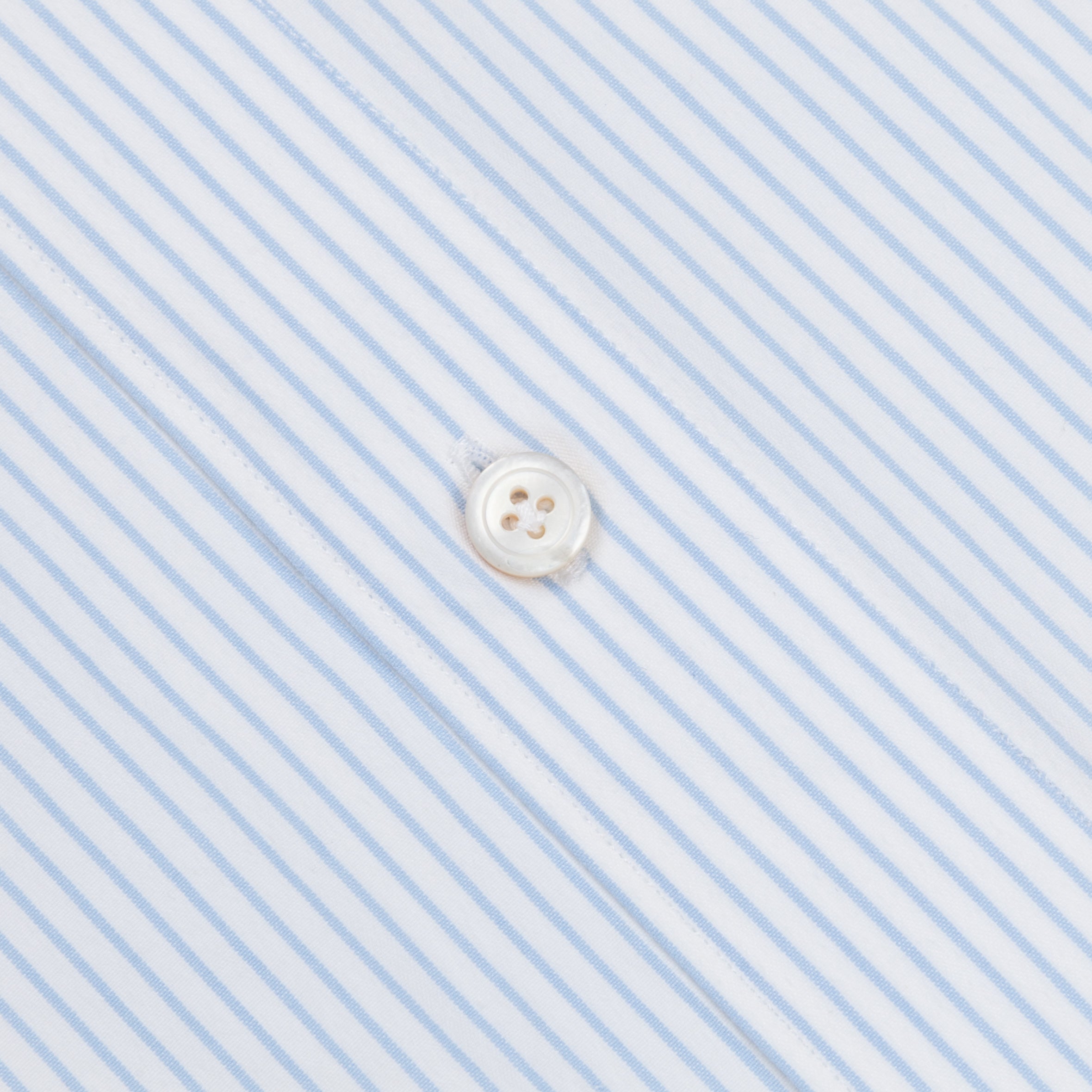 Finamore Gaeta Shirt Sergio Collar Blue Pencil Stripe