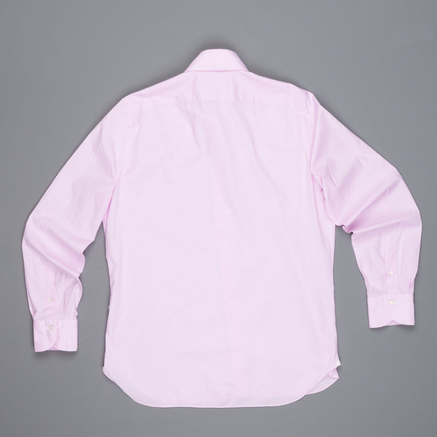 Finamore Gaeta Shirt Sergio Collar Fine Pink Puppytooth
