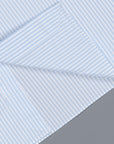 Finamore Gaeta shirt Sergio collar seersucker blue white stripe