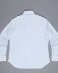 Finamore Gaeta shirt Sergio collar seersucker blue white stripe