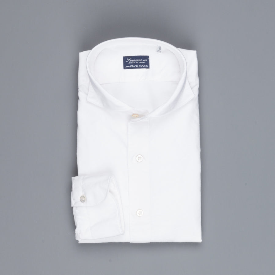 Finamore Gaeta shirt Sergio collar brushed oxford white