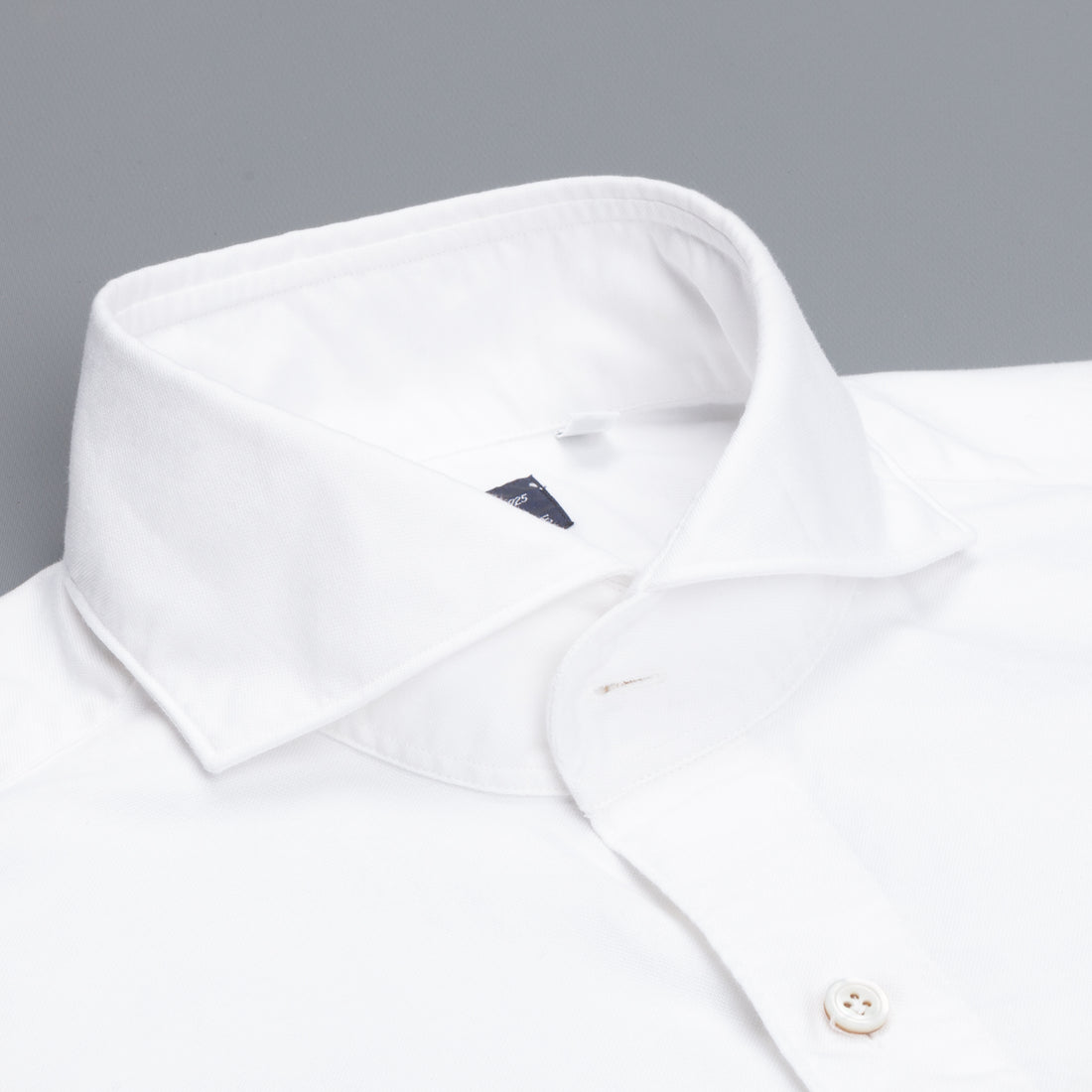 Finamore Gaeta shirt Sergio collar brushed oxford white