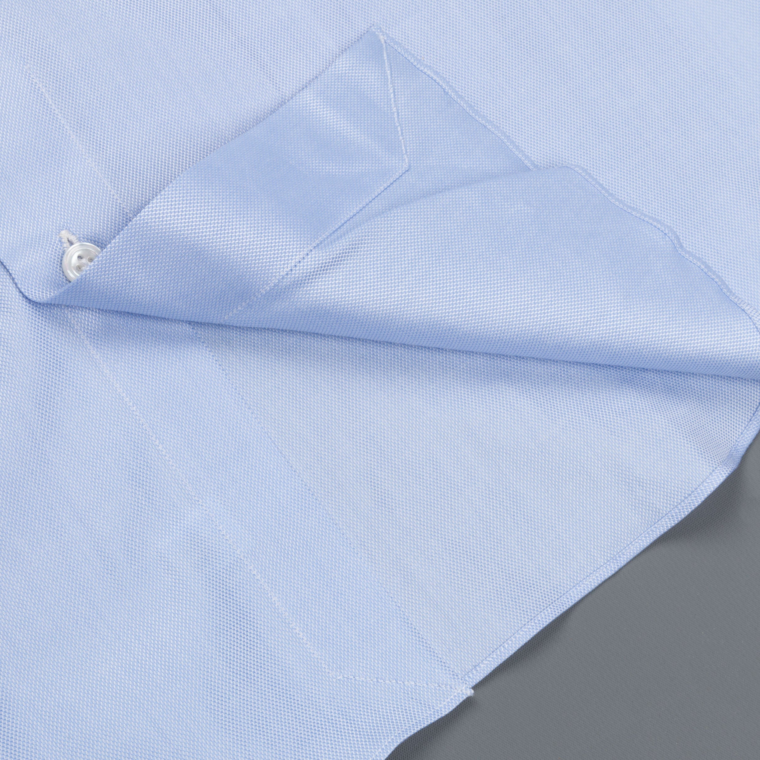 Finamore Milano shirt Eduardo collar fine oxford blue