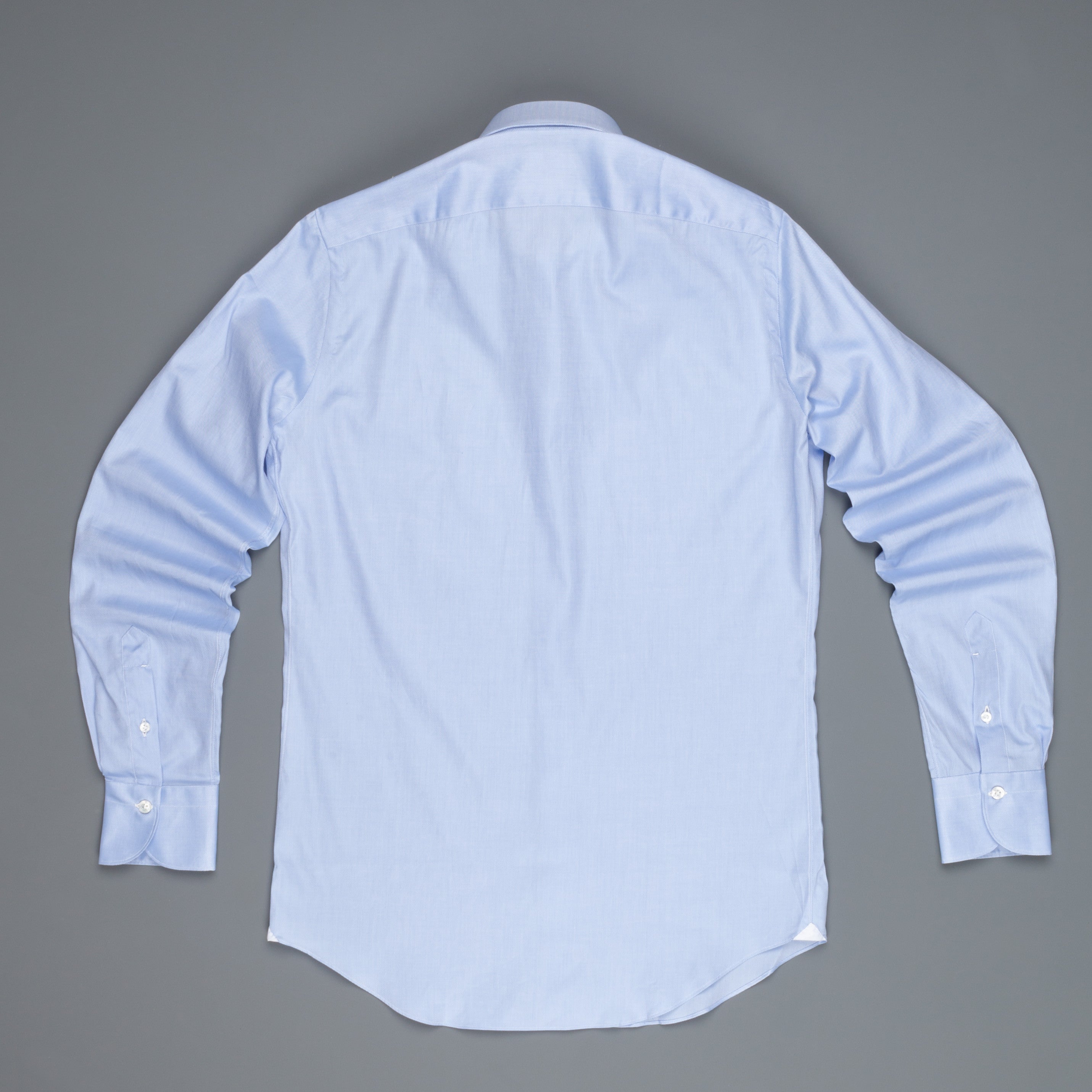 Finamore Milano shirt Eduardo collar fine oxford blue