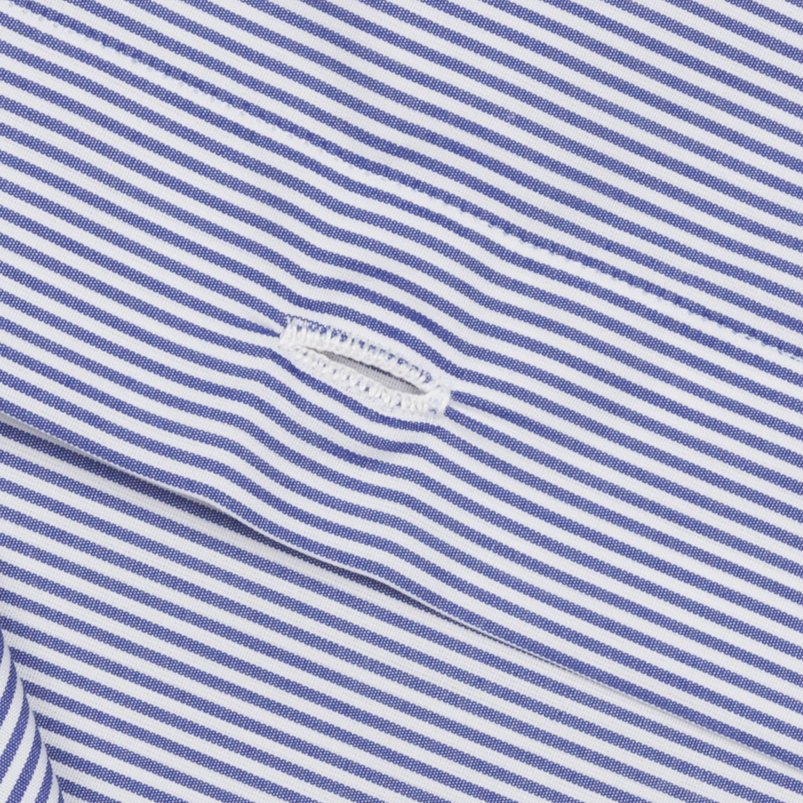 Finamore &#39;Traveller&#39; Shirt Milano Fit Collar Eduardo Navy Stripe Alumo poplin