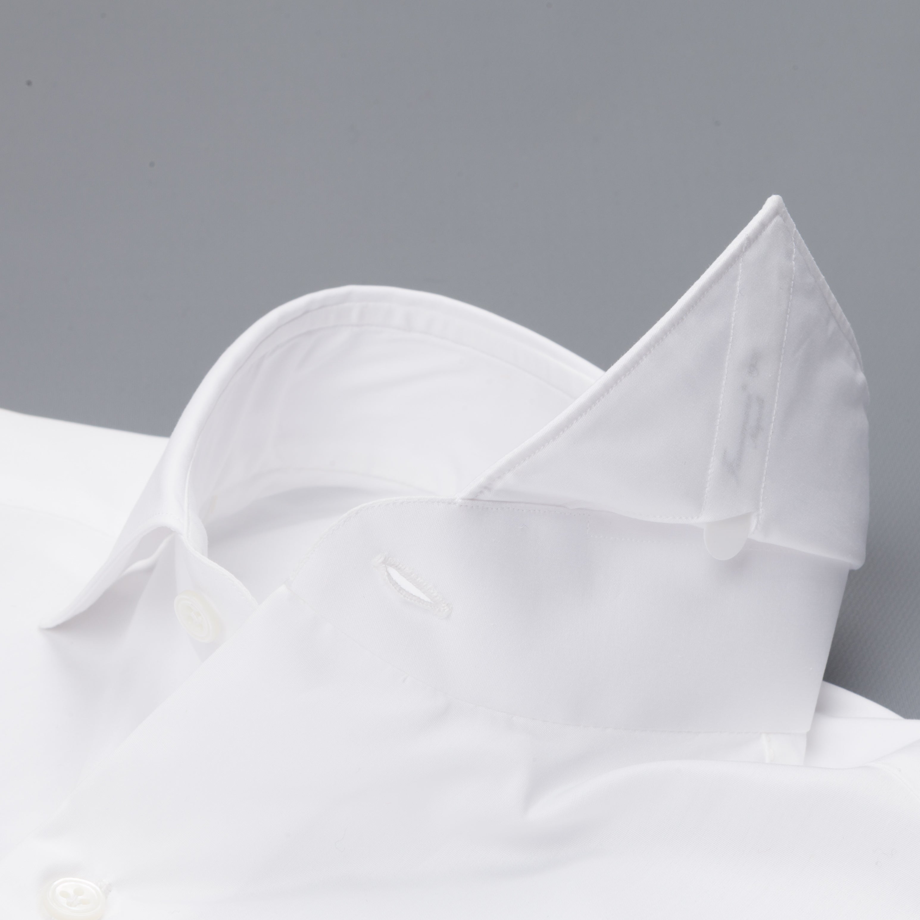 Finamore Napoli Shirt Collar Eduardo White Alumo Voyage poplin